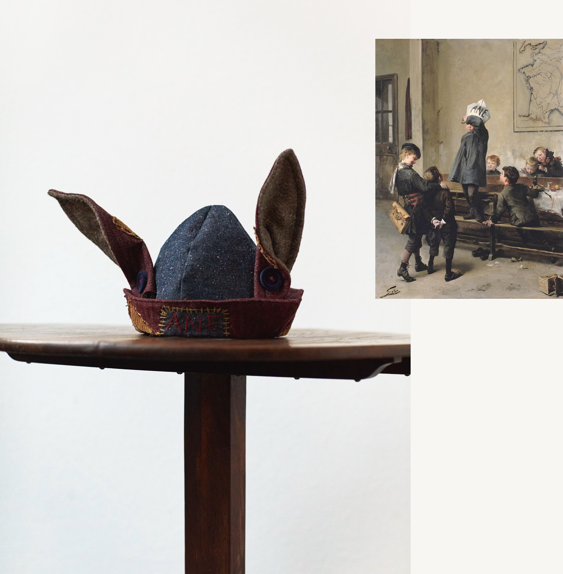 Between Acts Bonnet D'âne research and accessory collage