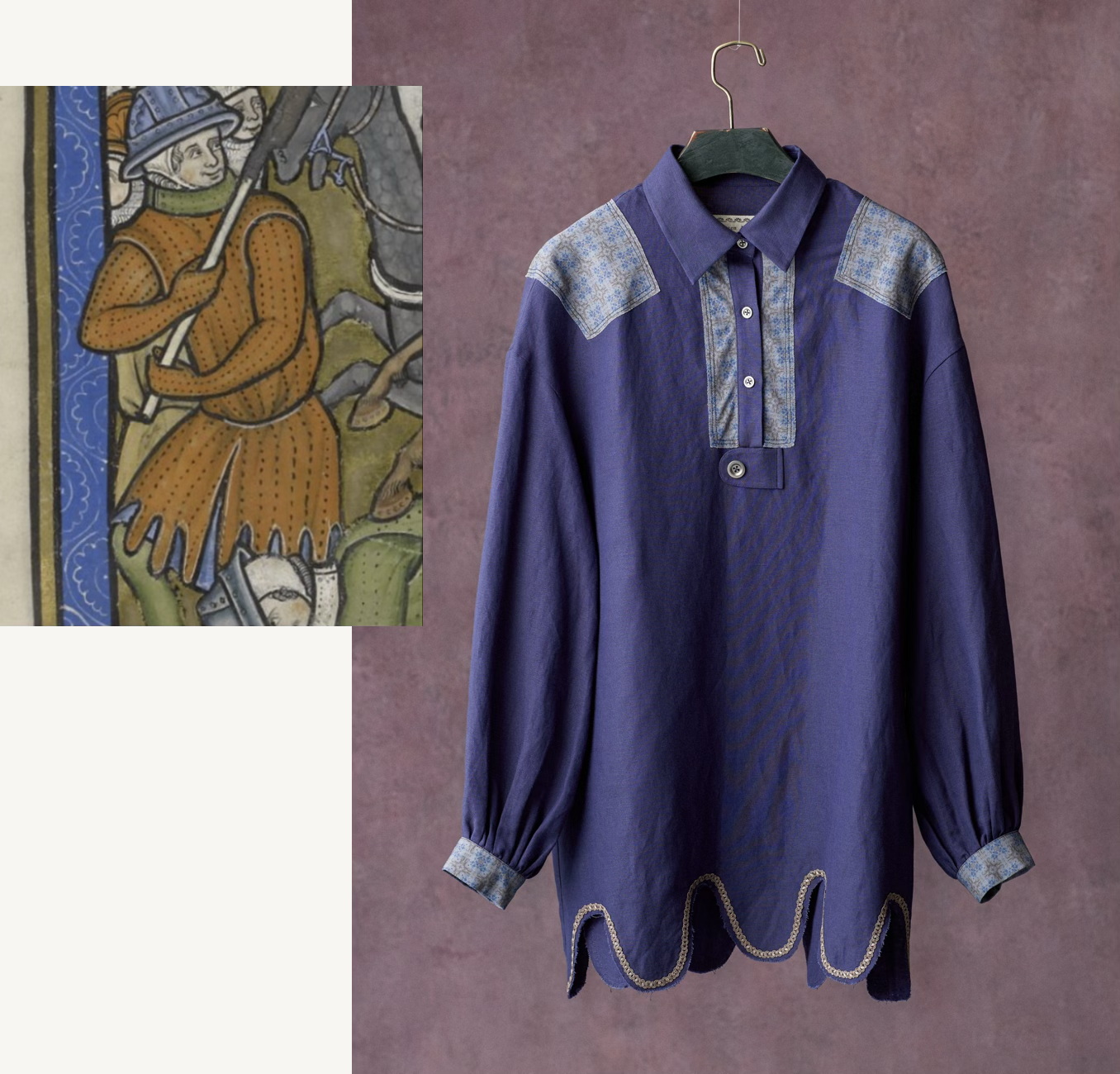 Between Acts dagging research and garment collage