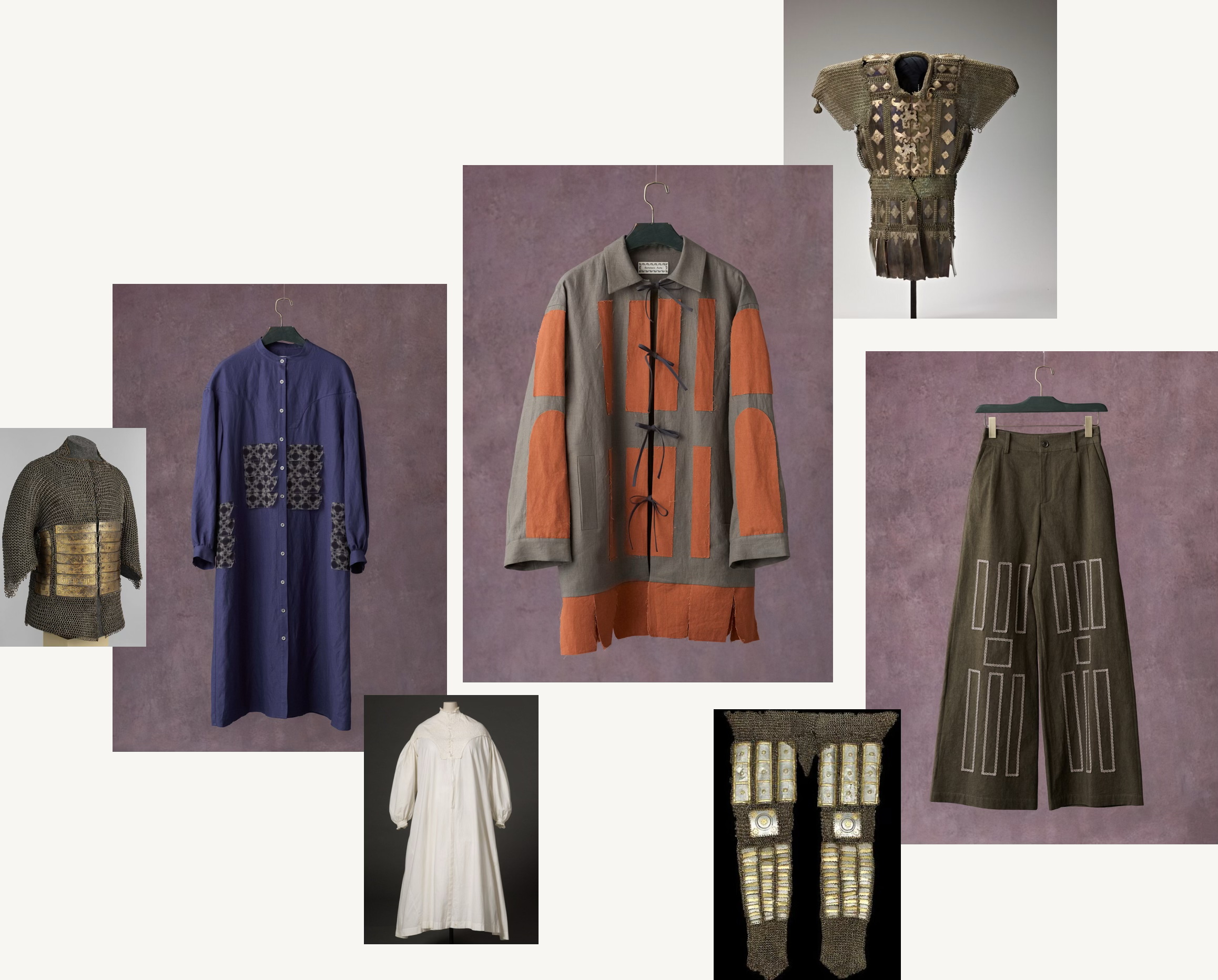 Between Acts splint research and garment collage
