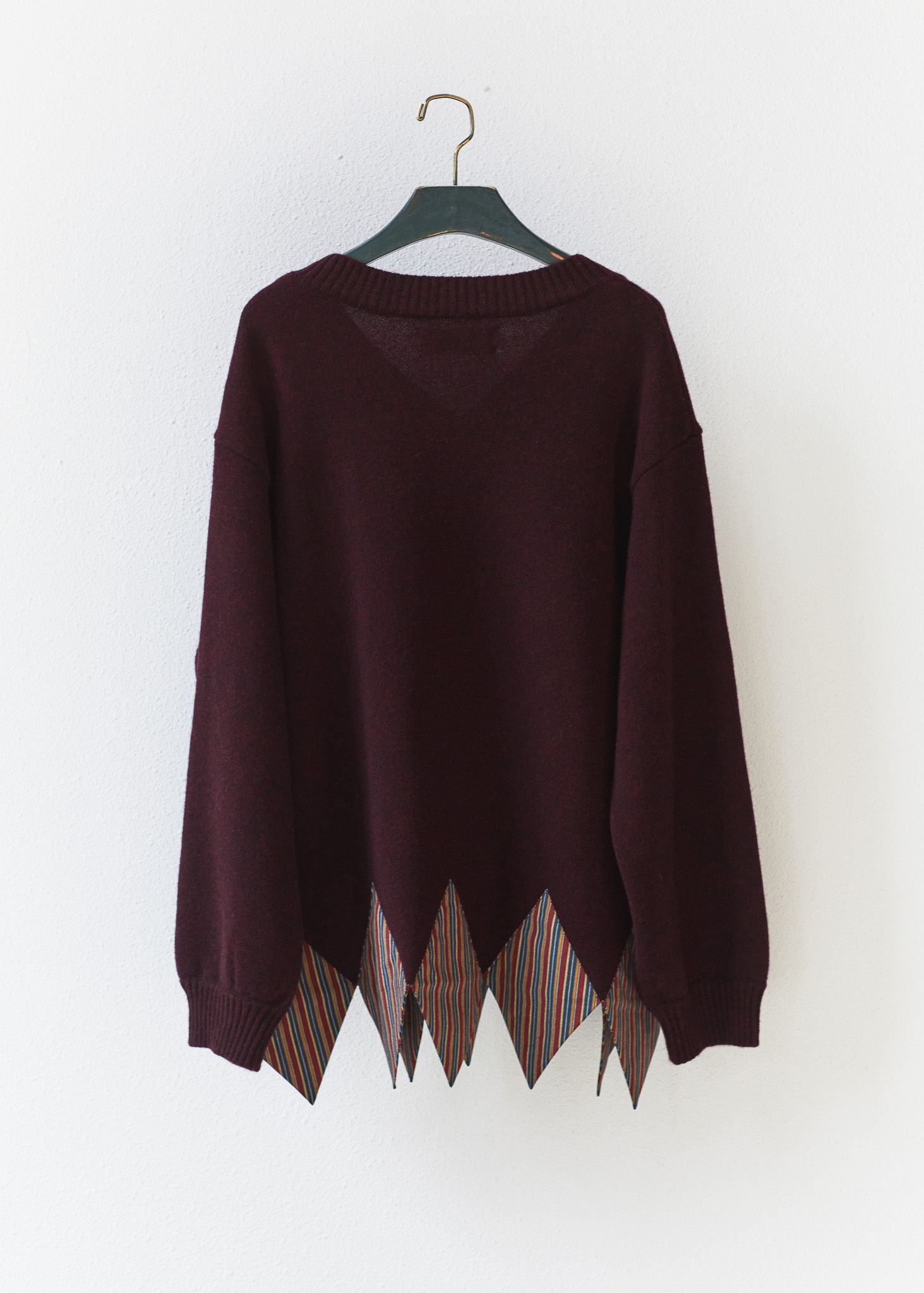 Between Acts FW26 HARLEQUIN KNIT SWEATER back view